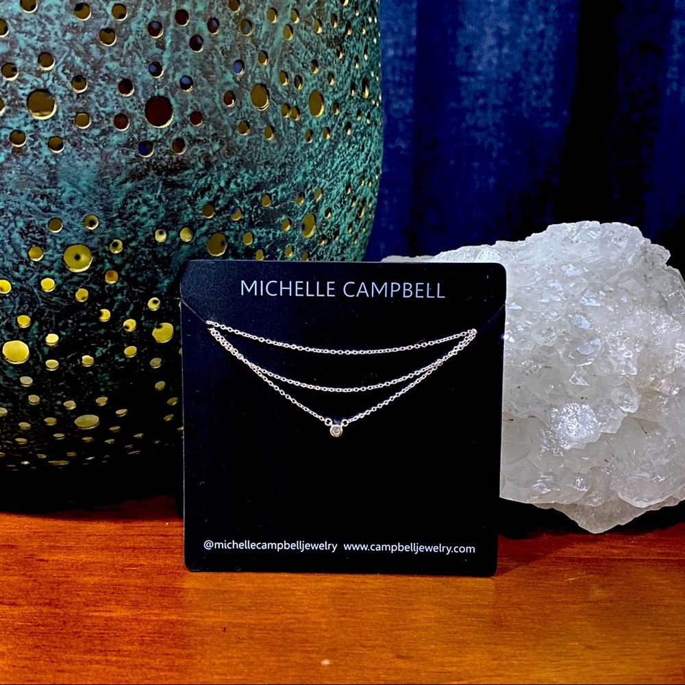 HP!🎉NWT Diamond & Sterling Silver Necklace